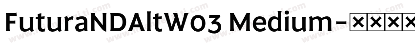 FuturaNDAltW03 Medium字体转换
